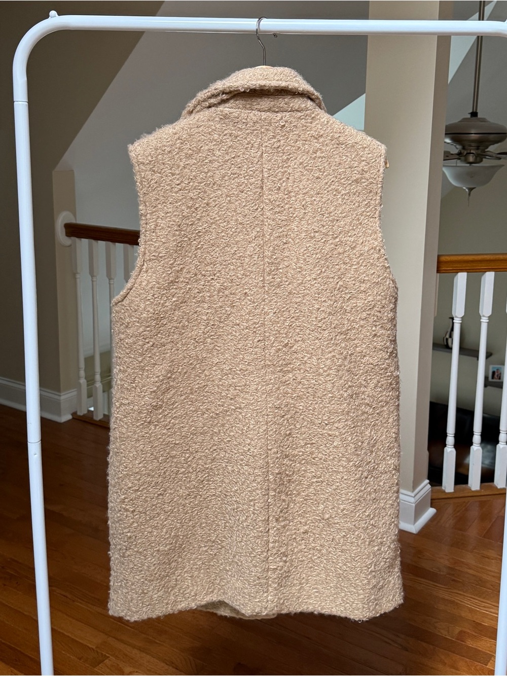 ZARA boucle sleeveless coat vest - Picture 5 of 7